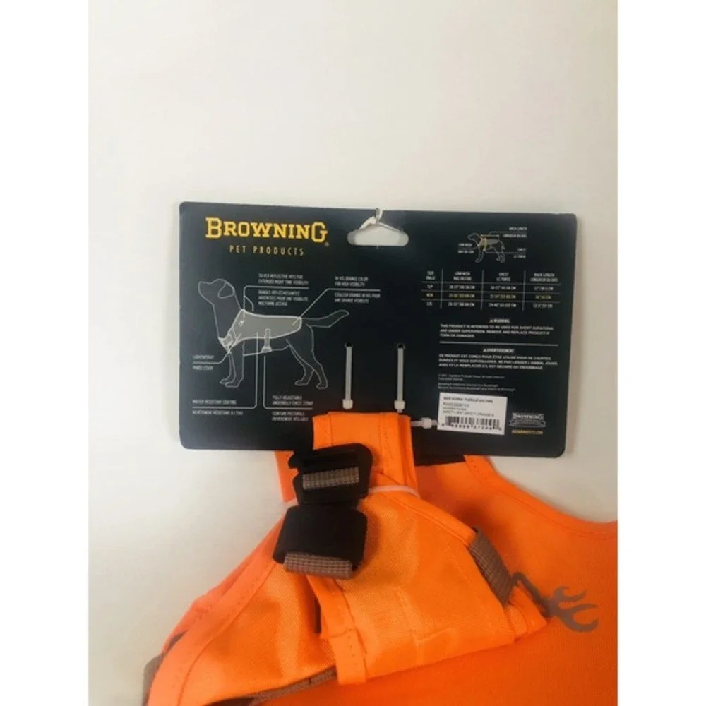 Browning‎ Pet Safety Vest Full Coverage High Visibility Size M NEW